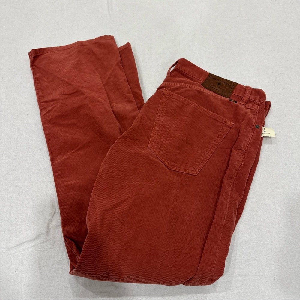 NWT Lucky Brand 221 Original Straight Corduroy Red 38 X 32 Low Rise Straight
